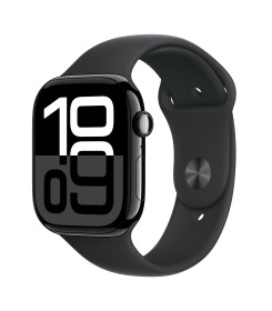 Apple Watch Series 10 GPS 42mm Jet Black Aluminium Case with Black Sport Band - S/M